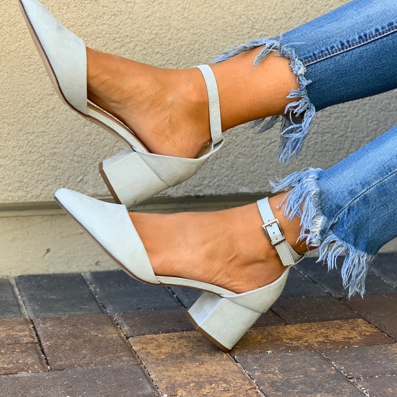 Ash Blue Ankle Strap Block Heel Mary Jane Pump - Picture 2 of 8